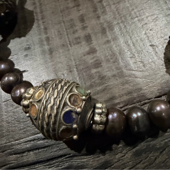 Vintage Statement Beaded Necklace with Ornate Spheres - Picture 3 of 4